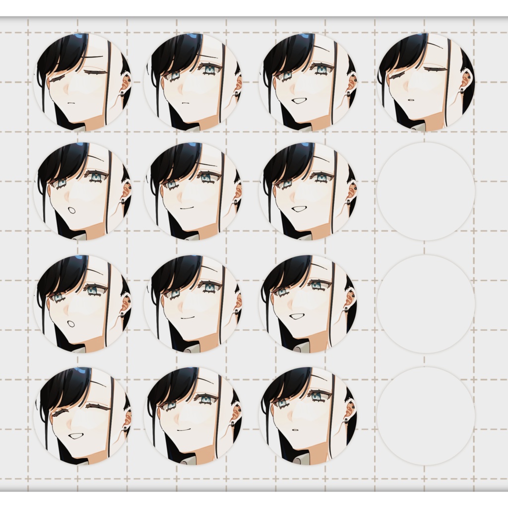 【立ち絵素材】女学生/魔法少女・青/赤/黄【表情差分各10種~】