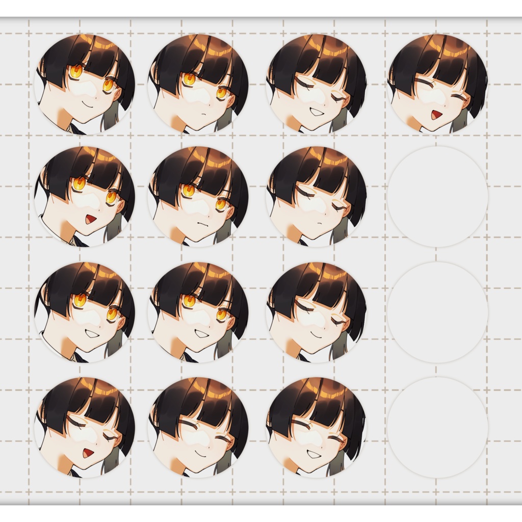 【立ち絵素材】女学生/魔法少女・青/赤/黄【表情差分各10種~】