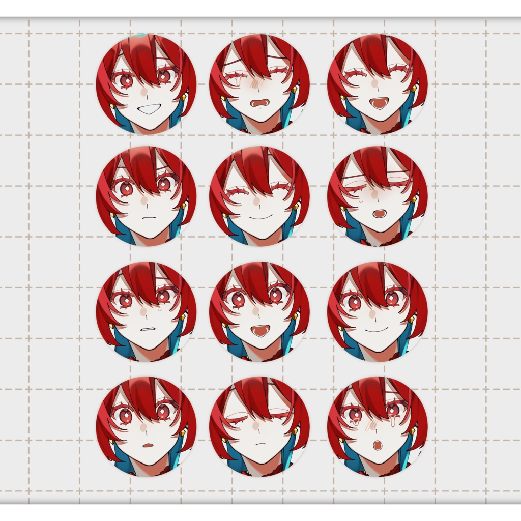 【立ち絵素材】女学生/魔法少女・青/赤/黄【表情差分各10種~】