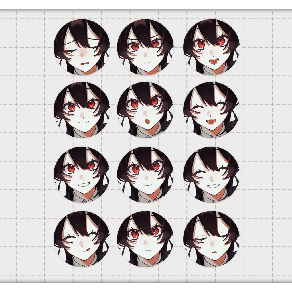 【立ち絵素材】女学生/魔法少女・青/赤/黄【表情差分各10種~】