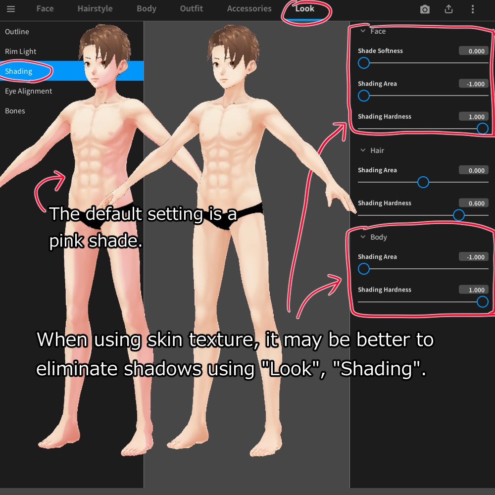 【無料あり】【正式版】VRoid用ローライズジーンズ&筋肉テクスチャ / VRoid low rise jeans & muscle body skin "Stable Ver."