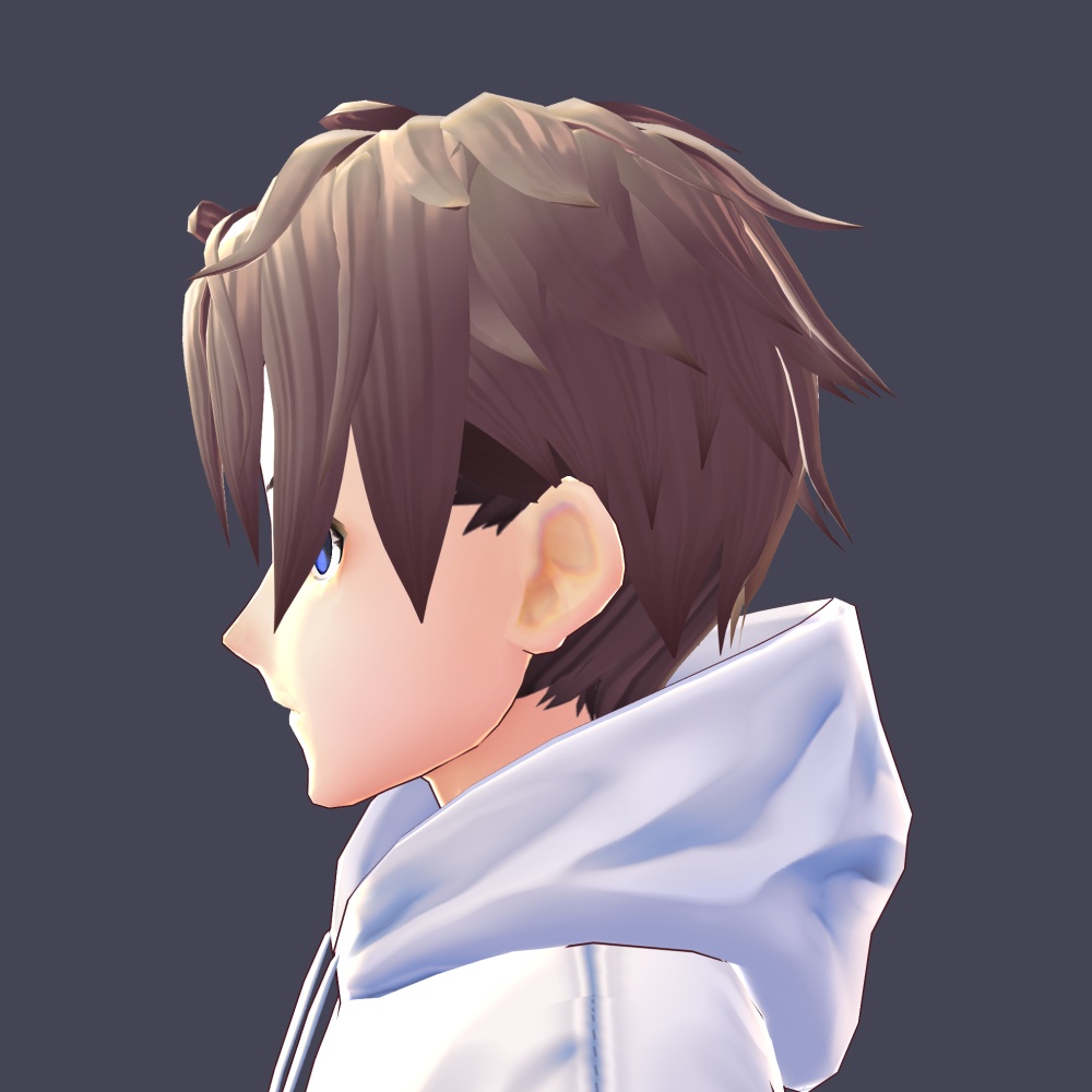 【VRoid用】【正式版】男性用ヘアプリセット / VRoid male hair preset "Stable ver."