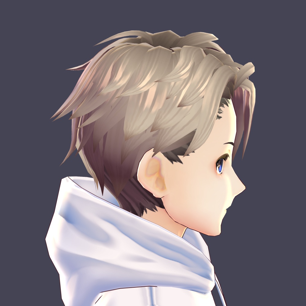 【VRoid用】【正式版】男性用ヘアプリセット / VRoid male hair preset "Stable ver."