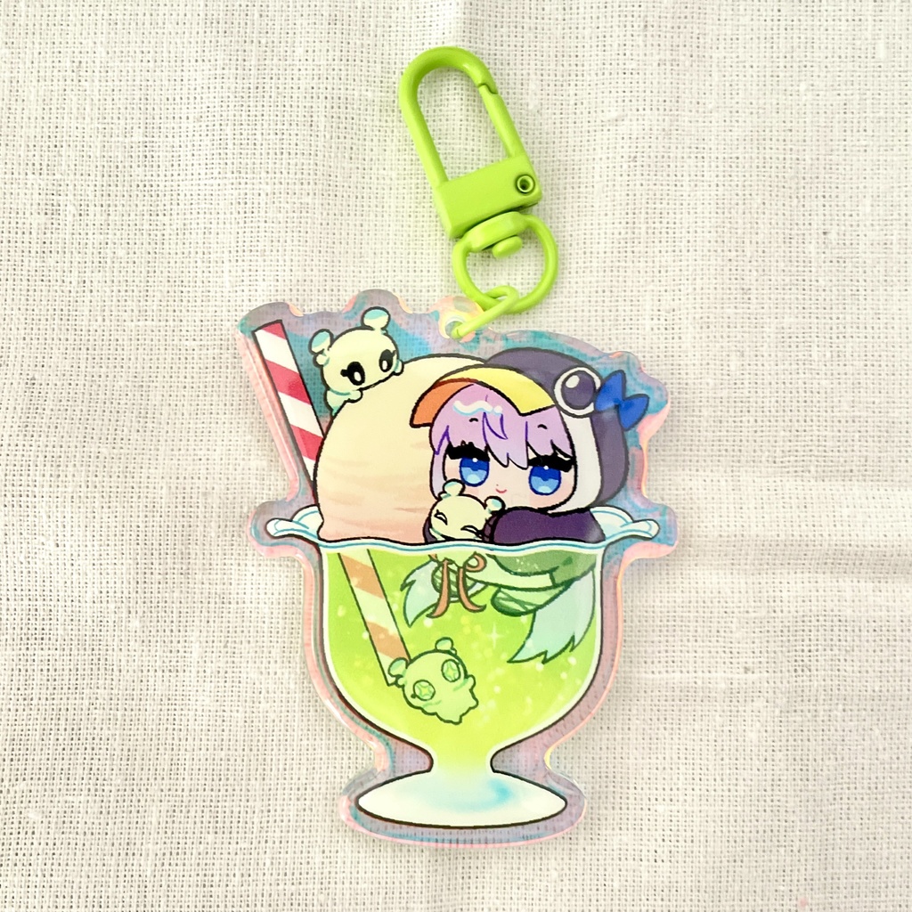 ラムダ＆コンちゃんオーロラアクキー