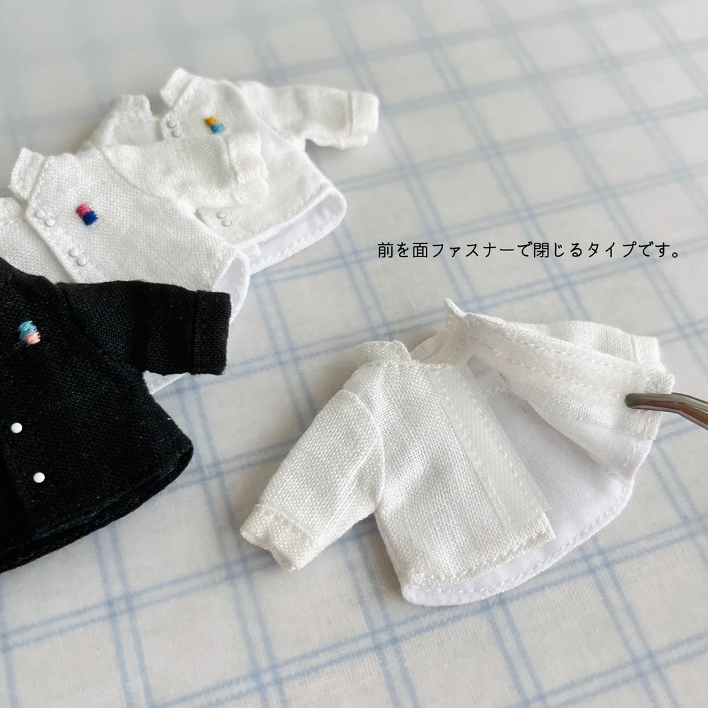 リネンのスタンドカラーシャツ