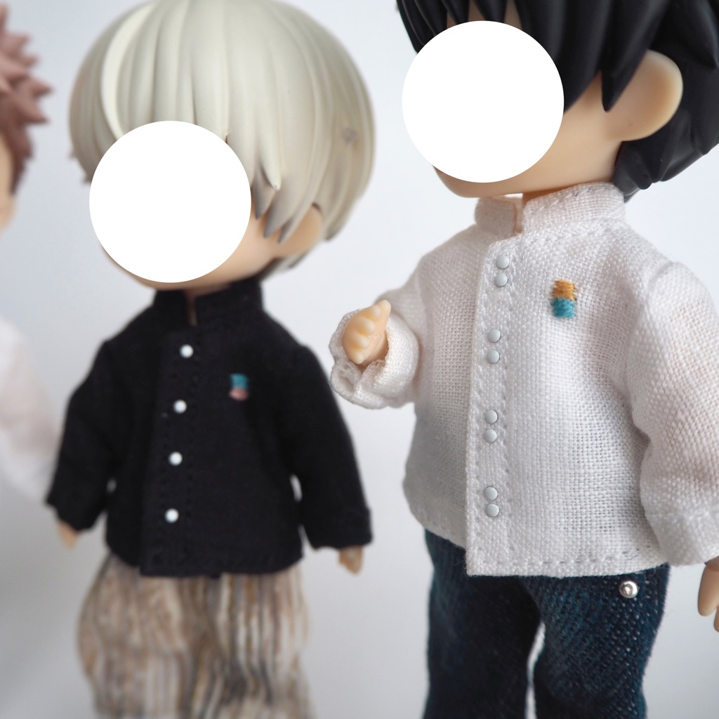 リネンのスタンドカラーシャツ