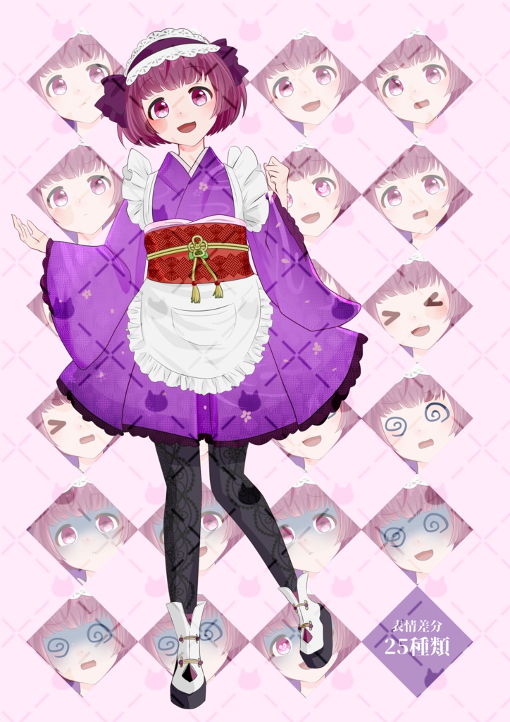 【立ち絵】和風ロリータな少女の立ち絵