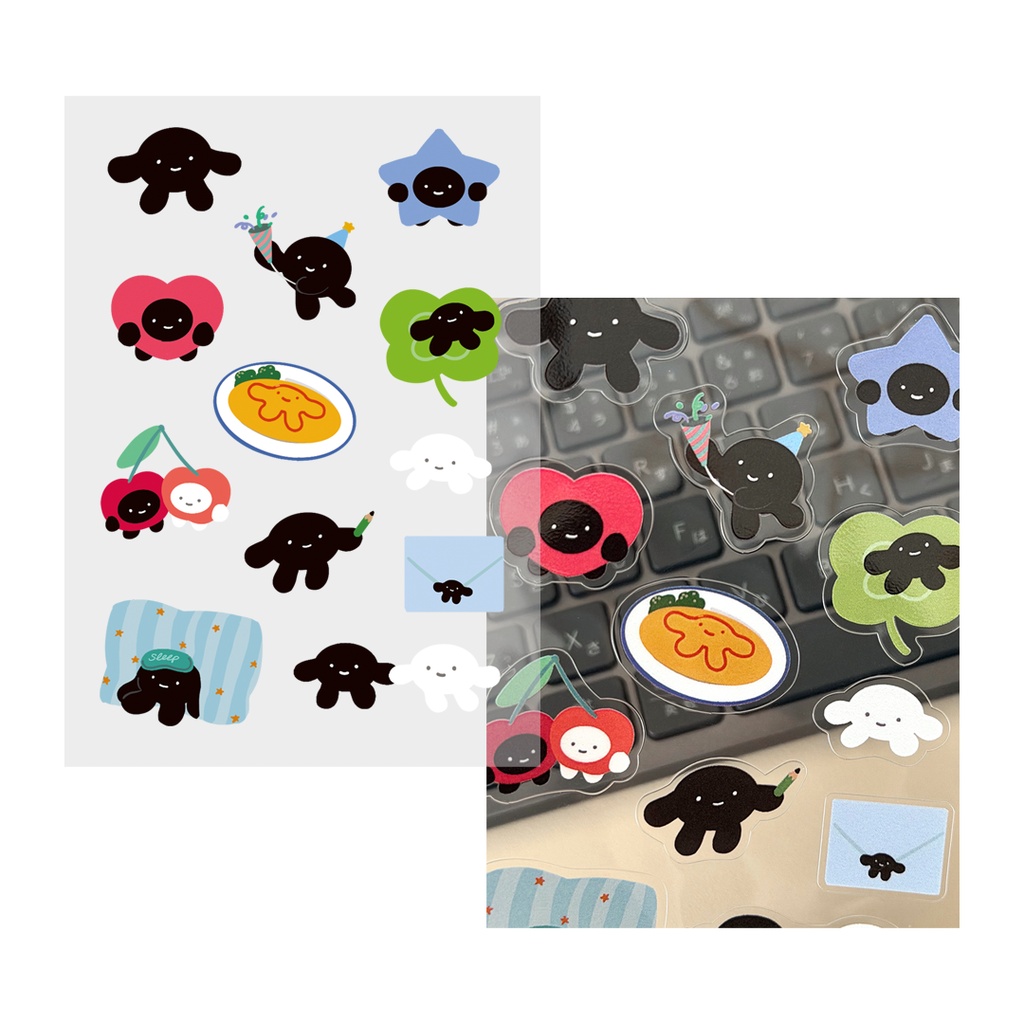 MONI clear sticker sheet