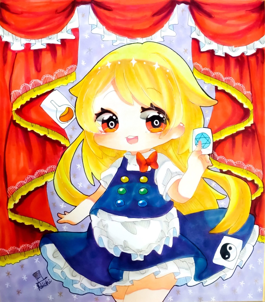 魔理沙原画色紙(大)