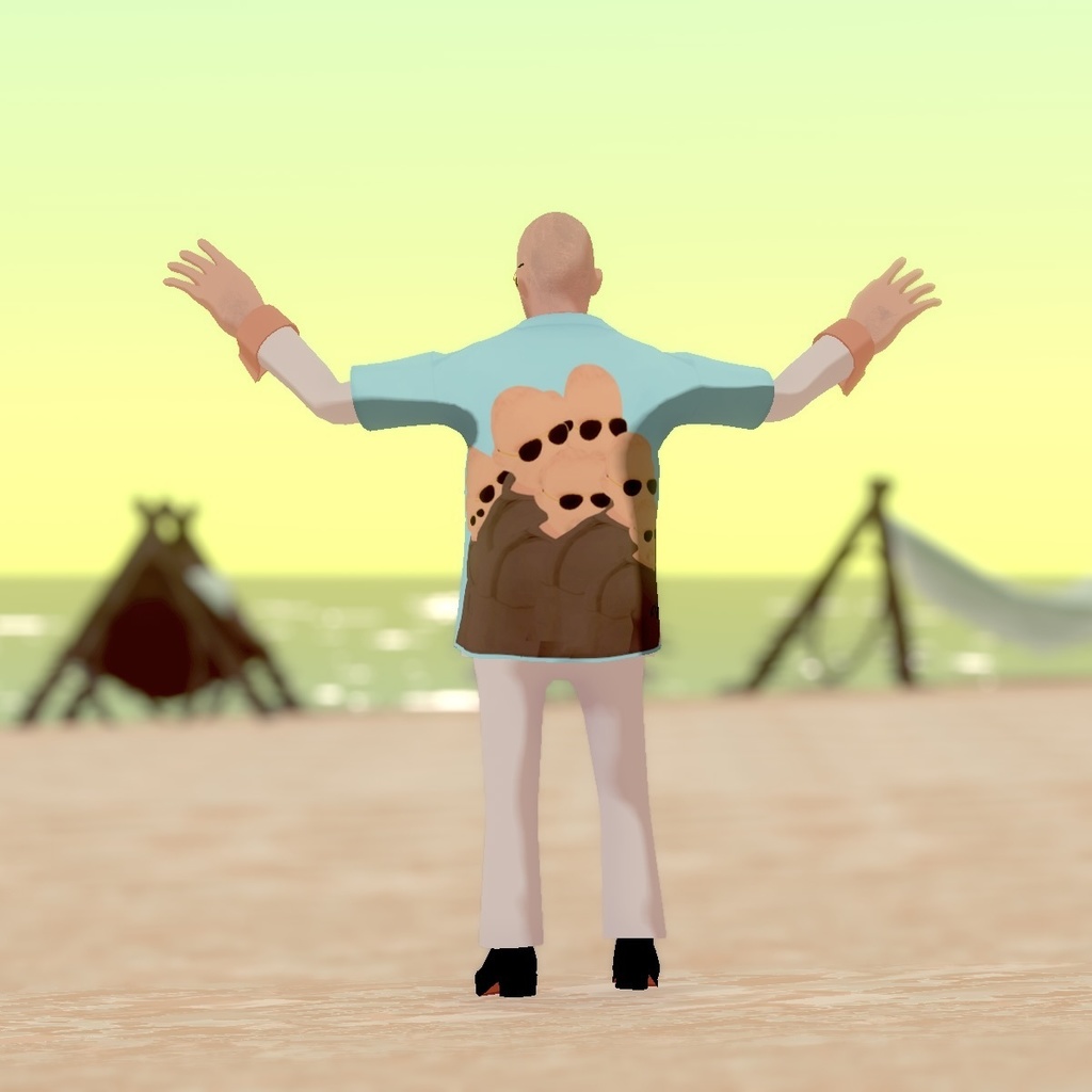 【VRM】カルロスおじさん Tシャツバージョン - umecomb - 2/3
