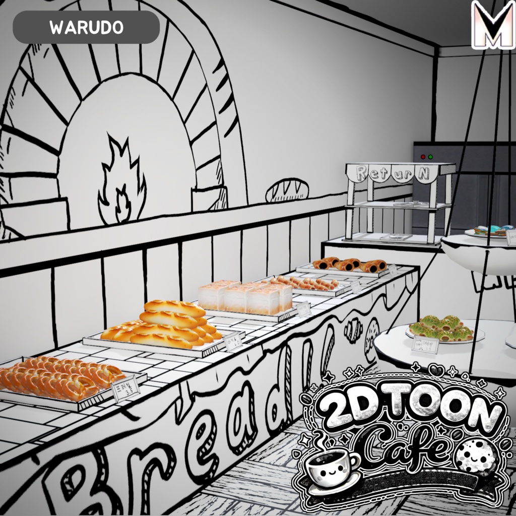 ▣Warudo Standard▣ 2D Toon Cafe