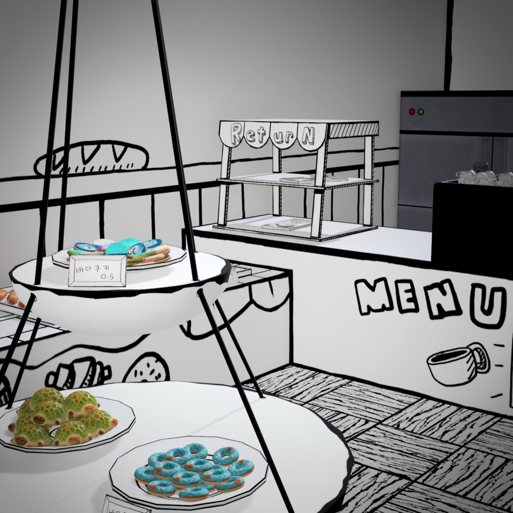 ▣Warudo Standard▣ 2D Toon Cafe