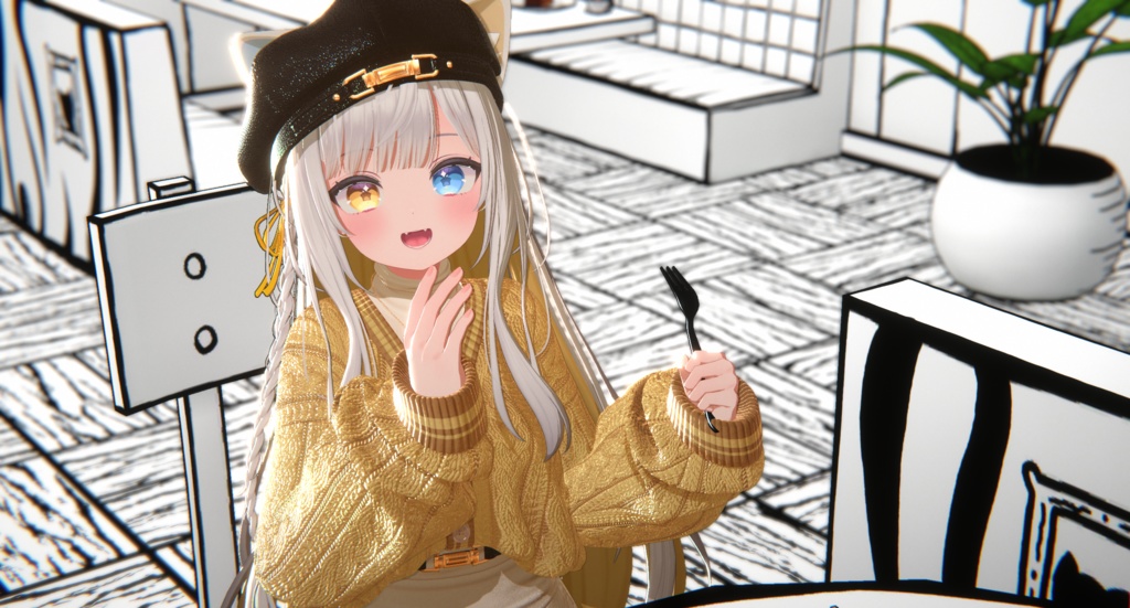 ▣Warudo Pro▣ 2D Toon Cafe