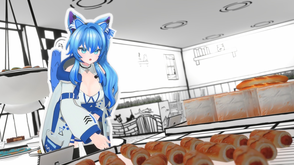 ▣Warudo Pro▣ 2D Toon Cafe