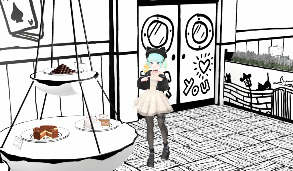 ▣Warudo Pro▣ 2D Toon Cafe