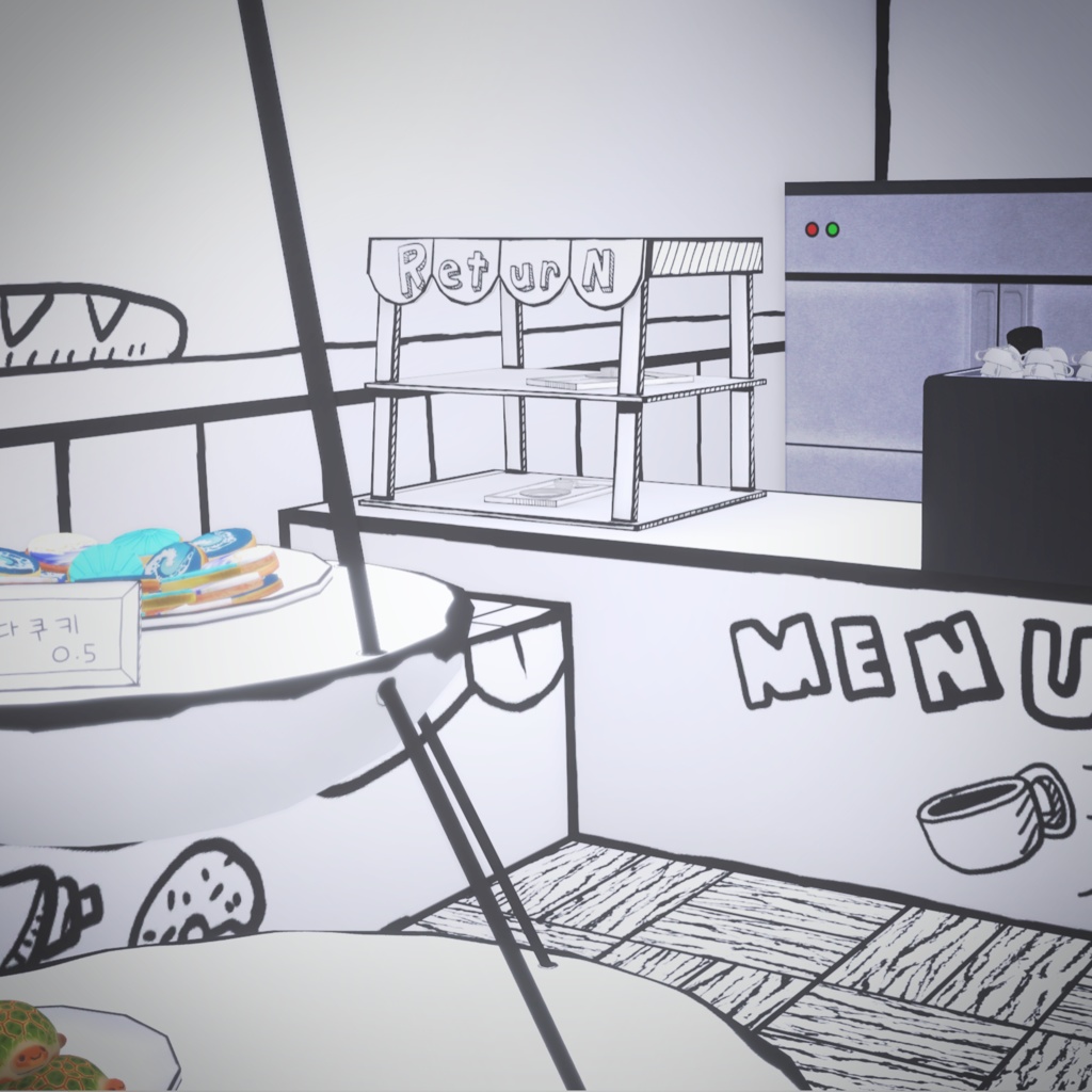 ▣Warudo Pro▣ 2D Toon Cafe