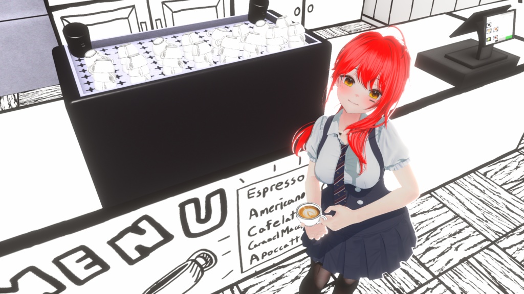 ▣Warudo Pro▣ 2D Toon Cafe