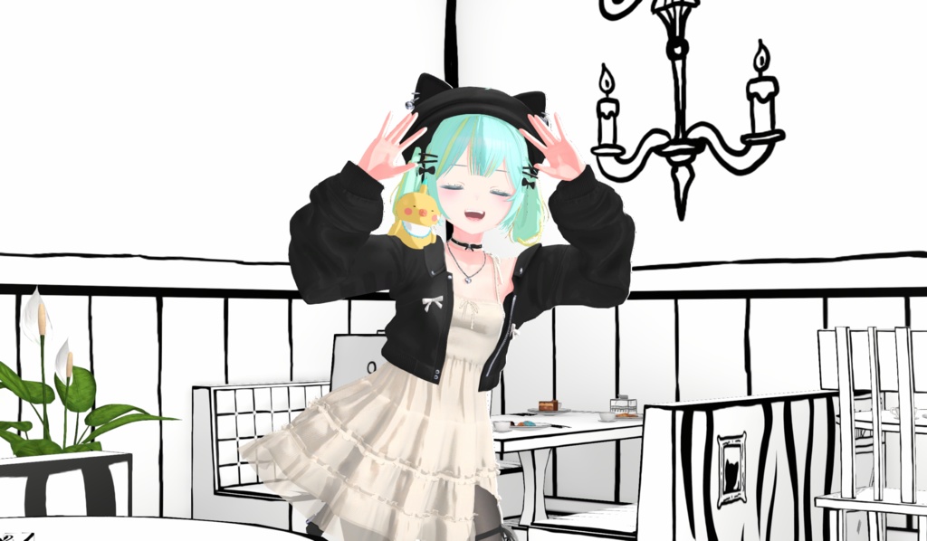 ▣Warudo Pro▣ 2D Toon Cafe