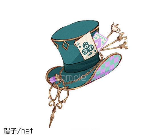 【Live2Dアイテム】不思議の国のアリスアイテム/Live2D Asset