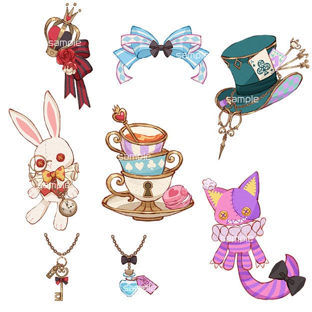 【動く背景&Live2Dアイテム】不思議の国のアリス/BG&accessory set