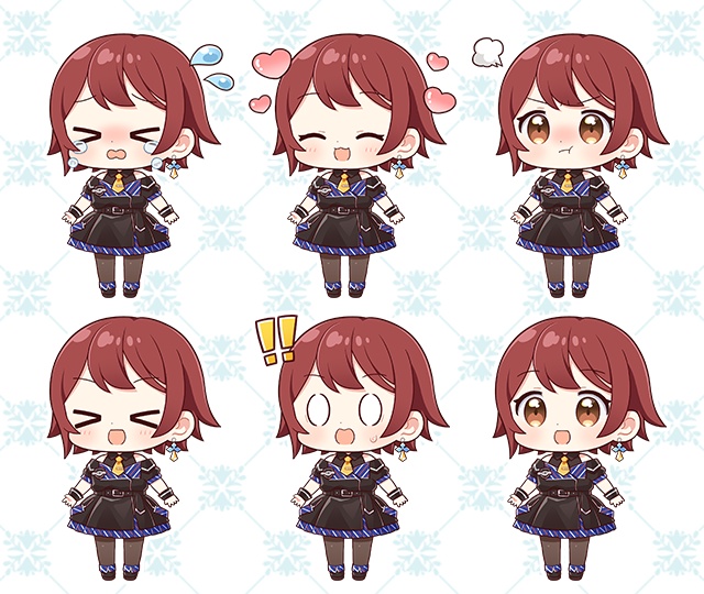 【SD】AIちゃんSDイラスト+表情差分つき