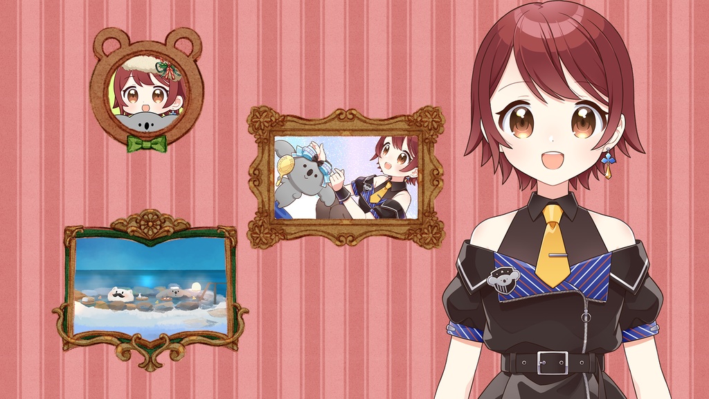 イラストを飾れる額縁素材背景セット【BG全12色+額縁デザイン19種】