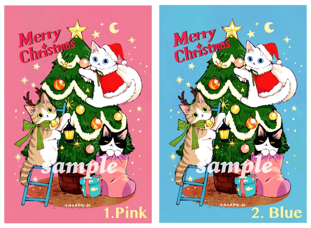 たたメーピーのChristmasカード〈2type〉✨🐱💝🎄