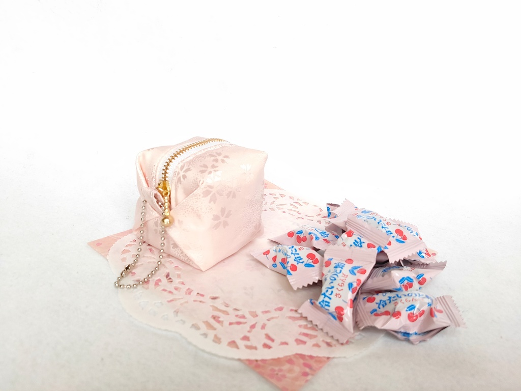 キラキラ☆ミニキャラメルポーチ(桜)