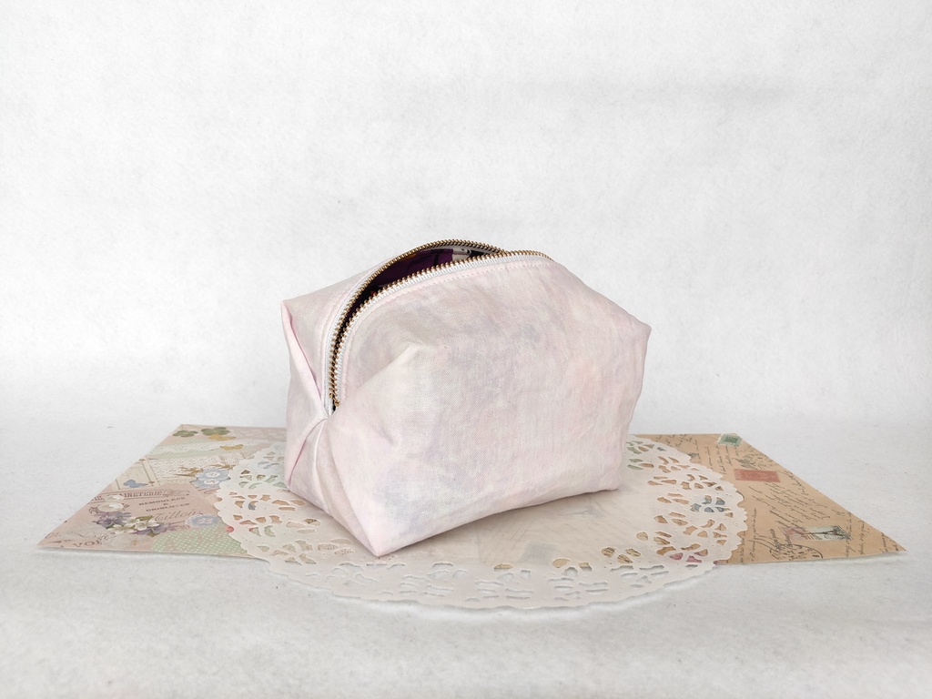 ハロウィン🎃キャラメルポーチ(パープル×ストライプ)