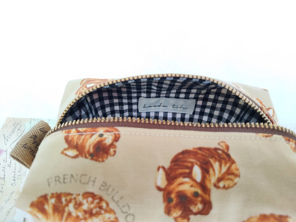 キャラメルポーチ(犬クロワッサン)