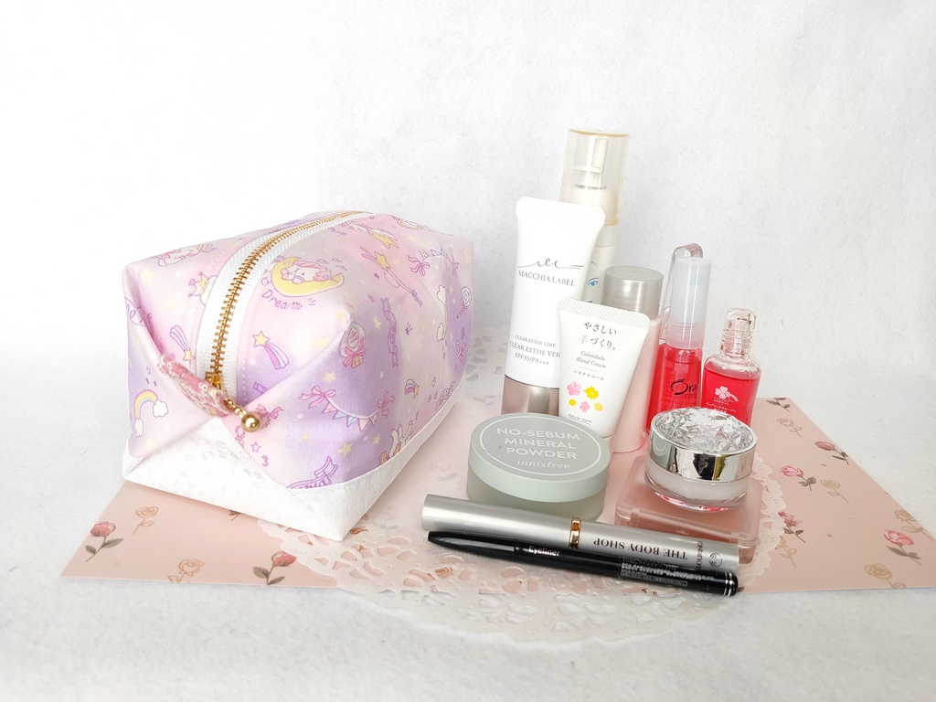 ゆめかわ❤︎キラキラ⭐キャラメルポーチ(おやすみユニコーン・パープル)