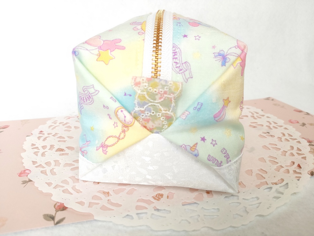 ゆめかわ❤︎キラキラ⭐キャラメルポーチ(おやすみユニコーン・ミント)