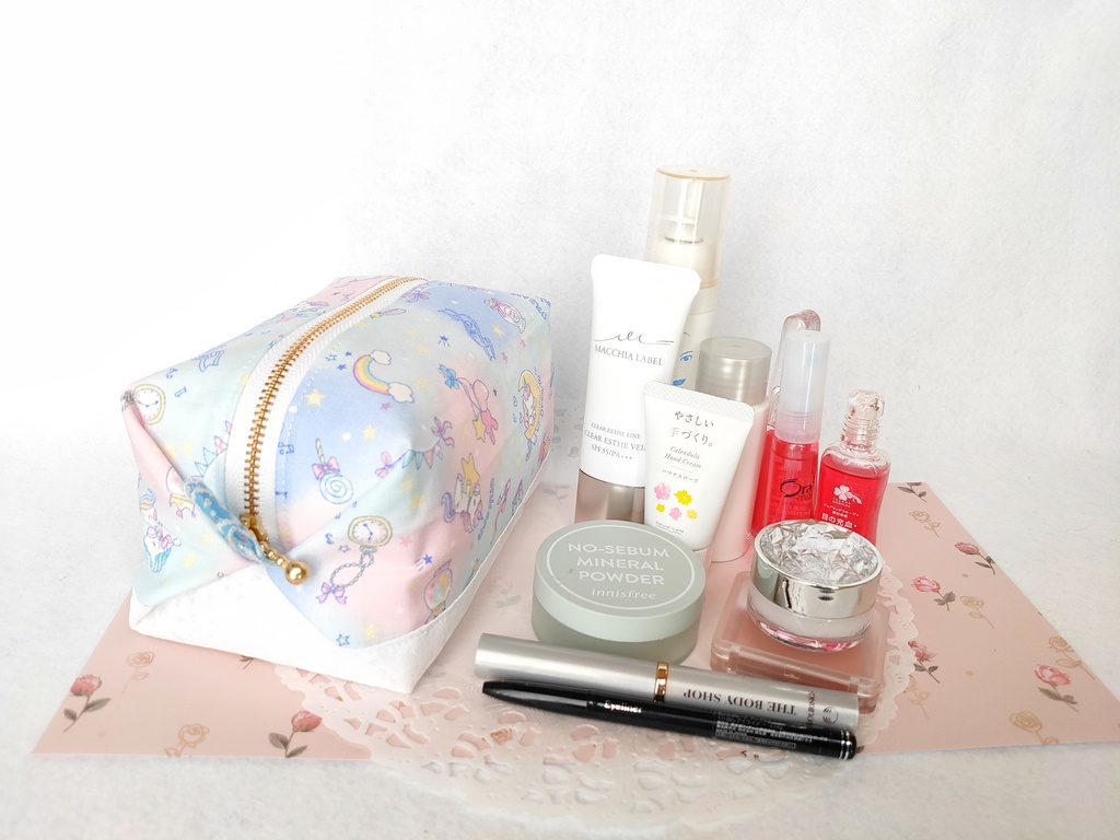 ゆめかわ❤︎キラキラ⭐キャラメルポーチ(おやすみユニコーン・ブルー)