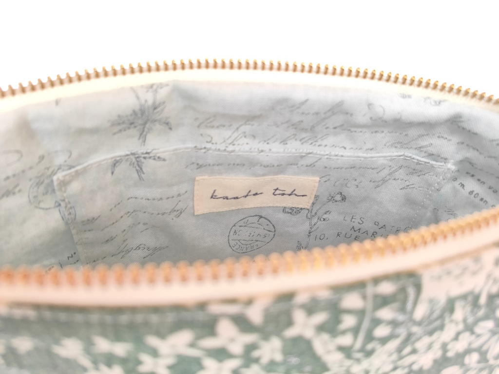 ファスナーポーチ(森の中・グリーン)