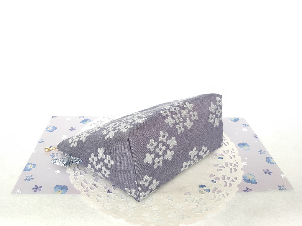 ファスナーポーチ(あじさい・パープル)