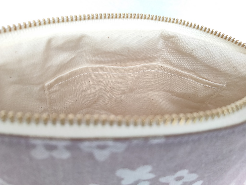 ファスナーポーチ(あじさい・オールドローズ くすみピンク)