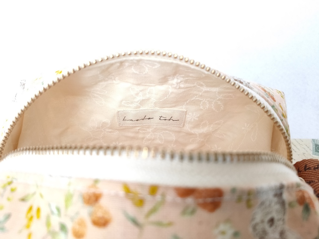 キャラメルポーチ(うさぎとラズベリー・イエロー)