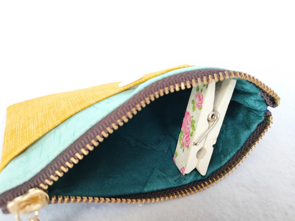 巾着・ミニポーチセット(ブルー&イエロー)