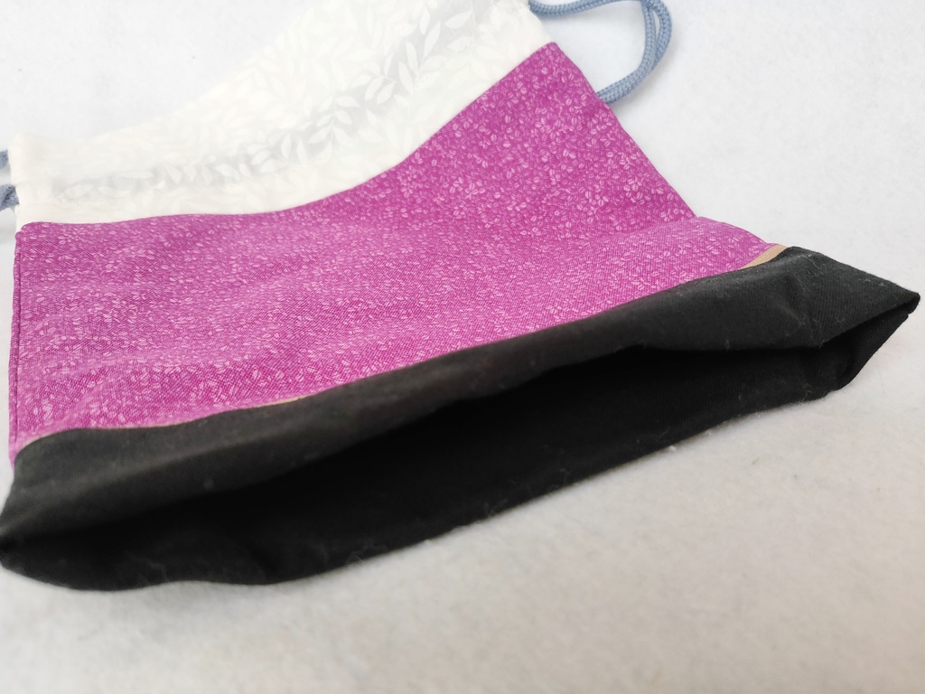 巾着・ミニポーチセット(レッドパープル)