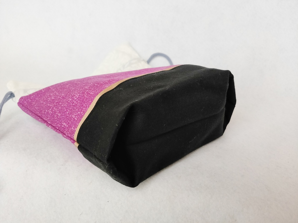 巾着・ミニポーチセット(レッドパープル)