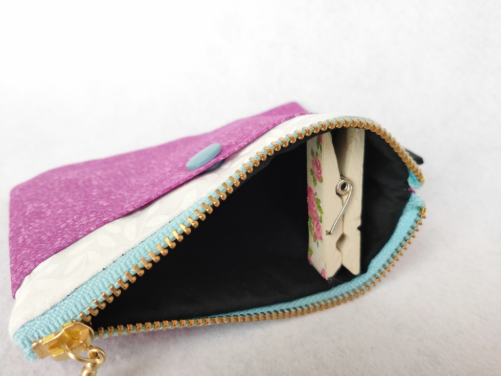 巾着・ミニポーチセット(レッドパープル)