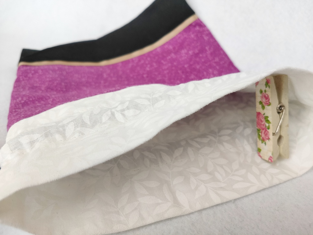 巾着・ミニポーチセット(レッドパープル)