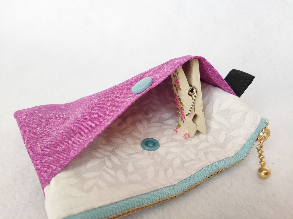 巾着・ミニポーチセット(レッドパープル)