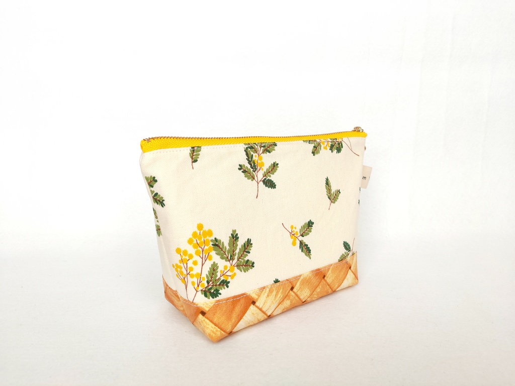 ファスナーポーチ(ミモザバスケット)
