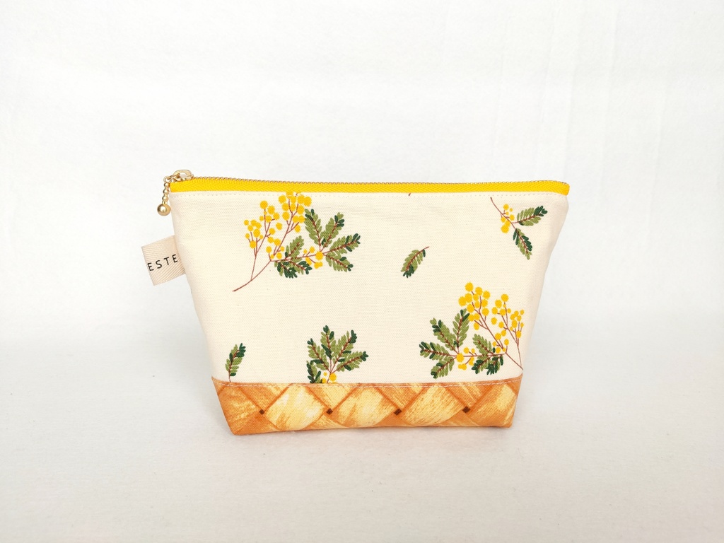 ファスナーポーチ(ミモザバスケット)