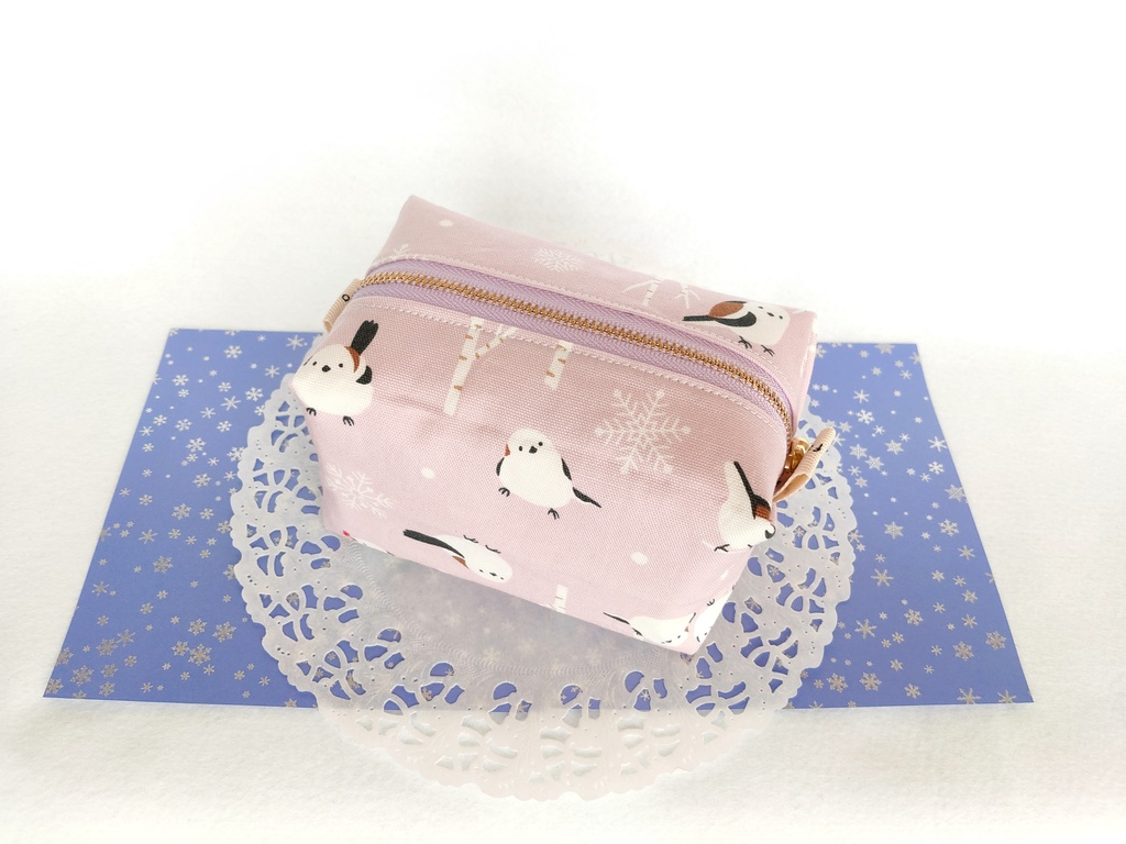 キャラメルポーチ(木立のシマエナガ)