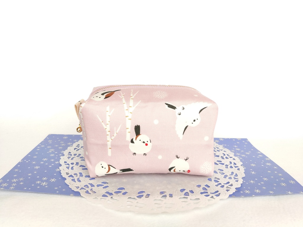 キャラメルポーチ(木立のシマエナガ)