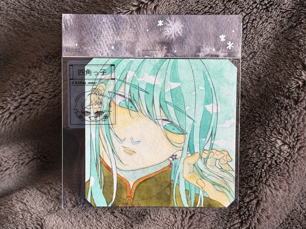 水彩原画:四角っ子