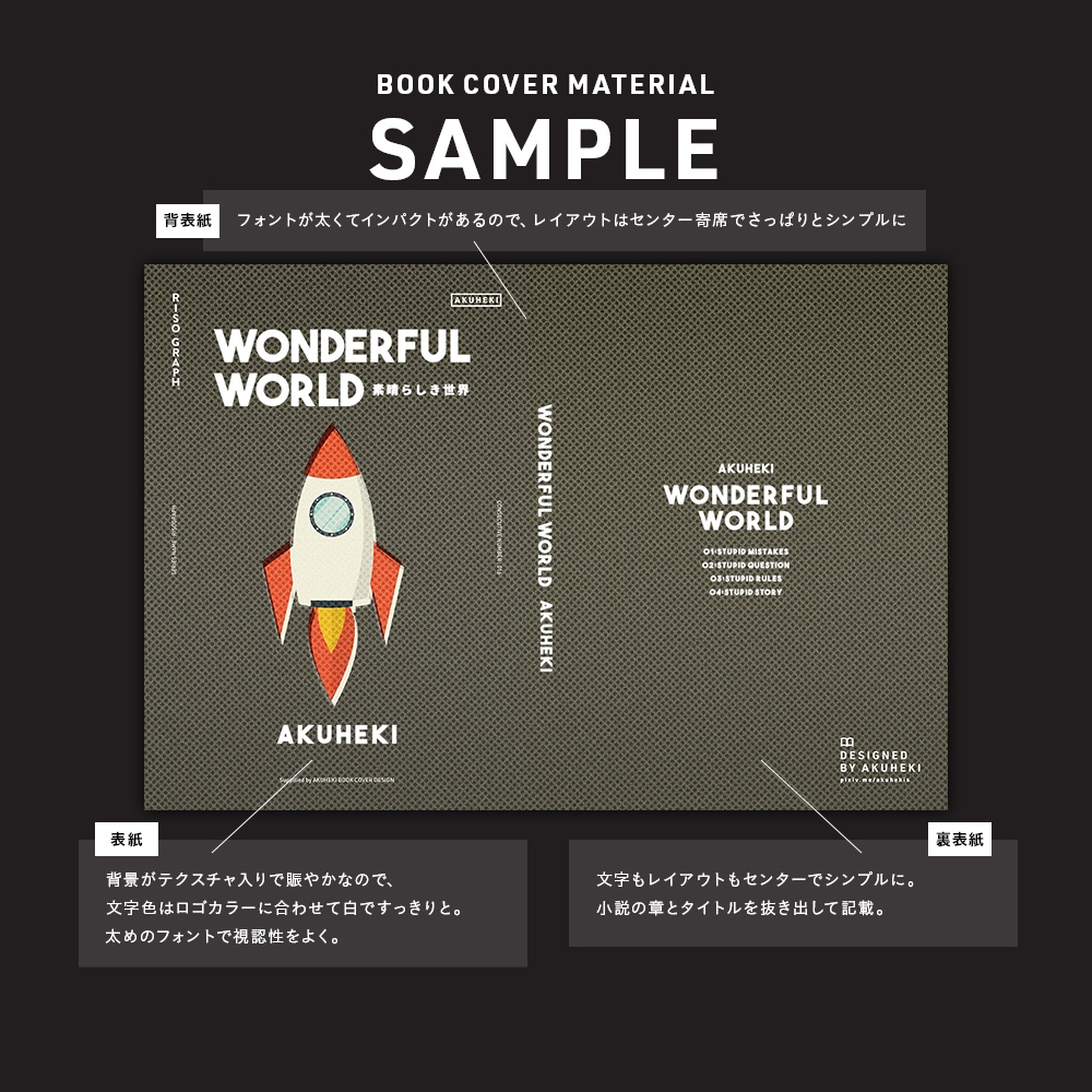 <20-200P幅対応> A4/A5/A6同人誌表紙素材 no.016 リソグラフ