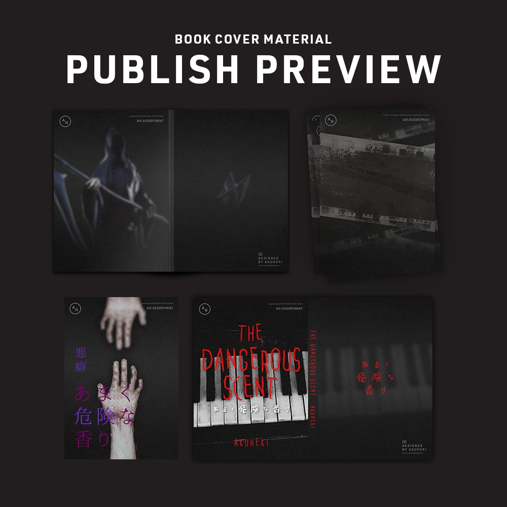 <20-200P幅対応> A4/A5/A6同人誌表紙素材 no.029 アソート・怖い